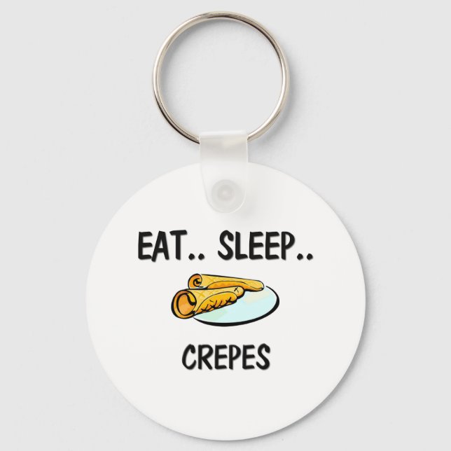 Sleep CREPES essen Schlüsselanhänger (Vorderseite)