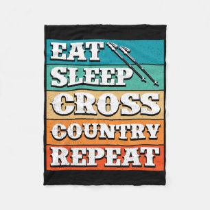 Sleep Cross Country Wiederholung Skier Winter Spor Fleecedecke