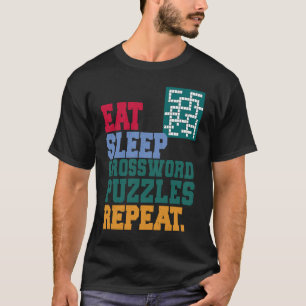 Sleep Crossword Puzzles Wiederholen Crossword Puzz T-Shirt