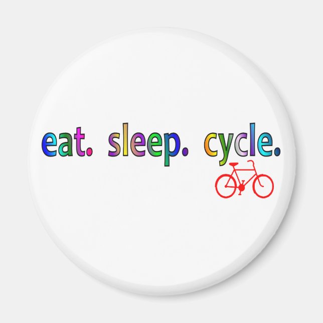 Sleep Cycle Fahrradfahrer Geschenke Magnet (Vorne)