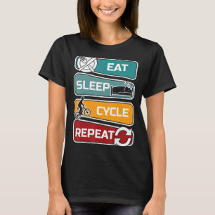 Sleep Cycle Wiederholung des Radfahrens T-Shirt