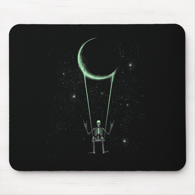 Sleep Deprived Rely Alive Funny Skeleton Halloween Mousepad (Vorne)