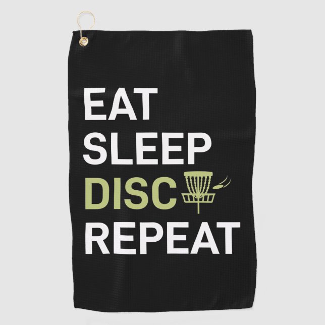 Sleep Disk Golf wiederholen Golfhandtuch (Vorderseite)