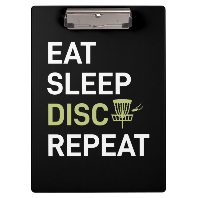 Sleep Disk Golf wiederholen Klemmbrett (Vorderseite)