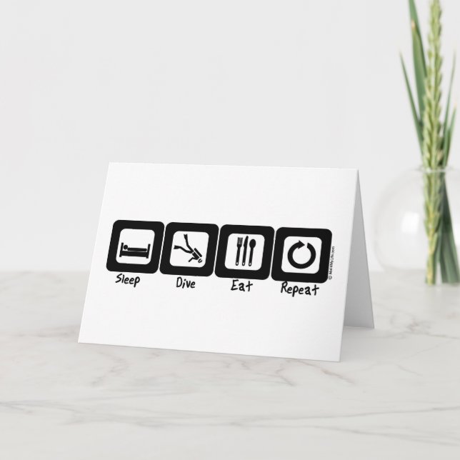 Sleep Dive Eat Wiederholung Karte (Vorderseite)