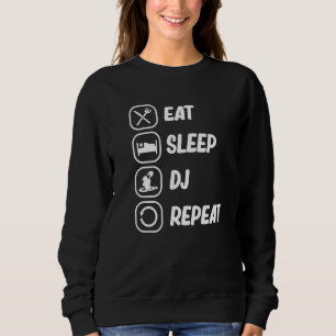 Sleep Dj Turntable wiederholen Musik 1 Sweatshirt