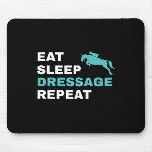 Sleep Dressage Wiederholung Reiten Pferd reiten Mousepad