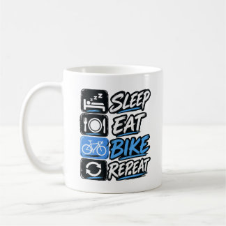 Sleep Eat Bike Repeat Kaffeetasse