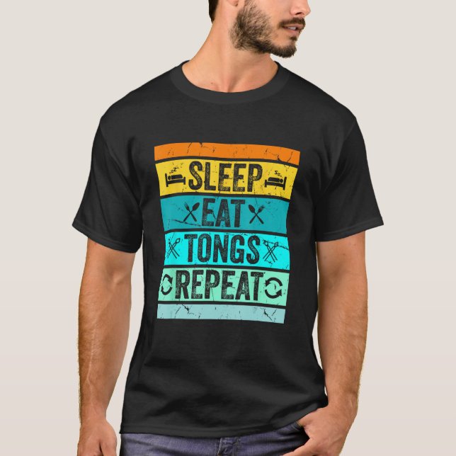 Sleep Eat Tongs Wiederholung Blacksmith Hammer Too T-Shirt (Vorderseite)