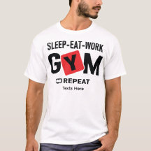 Sleep Eat Work Gym Repeat Typografie-Design