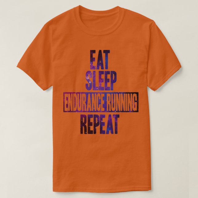 Sleep Endurance essen Wiederholungsaufkleber T-Shirt (Design vorne)