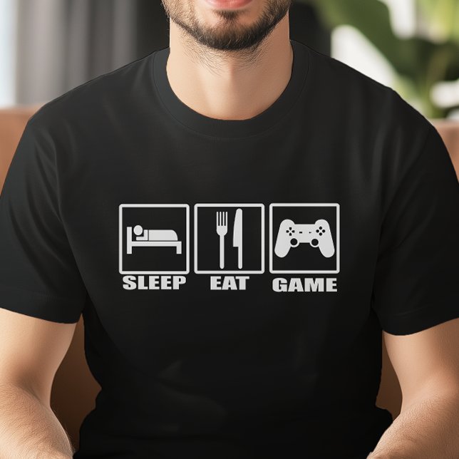 Sleep Ess und Game Funny Gamer T-Shirt (Level up your style factor !)