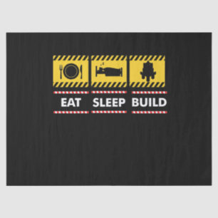 Sleep Essen Build Wiederholen Gebäude Blocksteine Seidenpapier