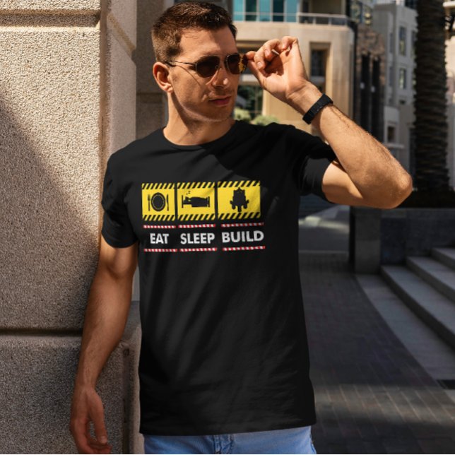 Sleep Essen Build Wiederholen Gebäude Blocksteine T-Shirt (Von Creator hochgeladen)