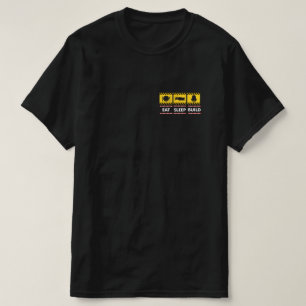 Sleep Essen Build Wiederholen Gebäude Blocksteine T-Shirt
