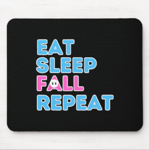 Sleep Fall Wiederholen Videospiel-Typ Video Gamer Mousepad