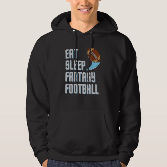 Sleep Fantasy Football League Champion Football Fo Hoodie (Vorderseite)