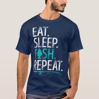 Sleep Fish Eat Repeat Funny Fishing T-Shirt