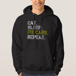 Sleep Fix Cars Auto Motor wiederholen Hoodie
