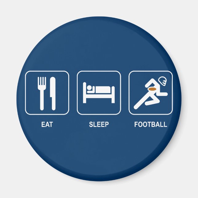 Sleep Football Magnet essen (Vorne)