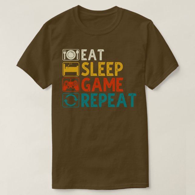 Sleep Game Eat Repeat 2 T-Shirt (Design vorne)