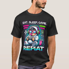 Sleep Game Eat Repeat Cool Gamer Hoodie Style T-Sh T-Shirt