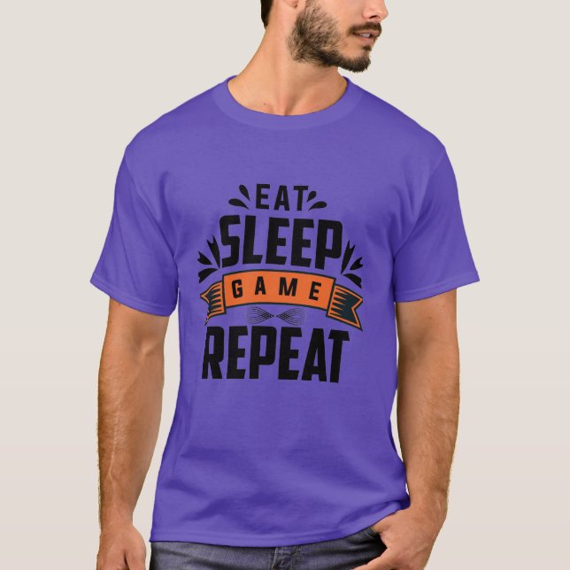 Sleep Game Eat Repeat T Shirt (Vorderseite)