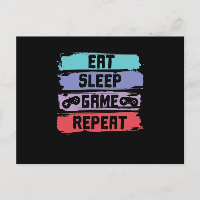Sleep Game Repetiercontroller essen Postkarte (Vorderseite)