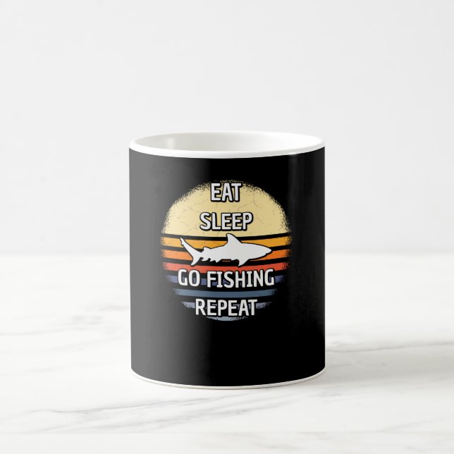 Sleep Go Fischen wiederholen Kaffeetasse (Mittel)