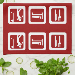 Sleep Golf essen - Jede Farbe Handtuch