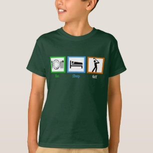 Sleep Golf Funny Golf Kinder Golfer T-Shirt