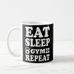 Sleep Gym Wiederholung essen - Fitness Mindset - M Kaffeetasse