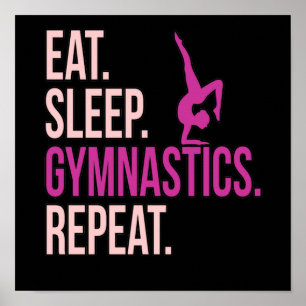 Sleep Gymnastik Gymnastik Gymnastik Liebe Sport Poster