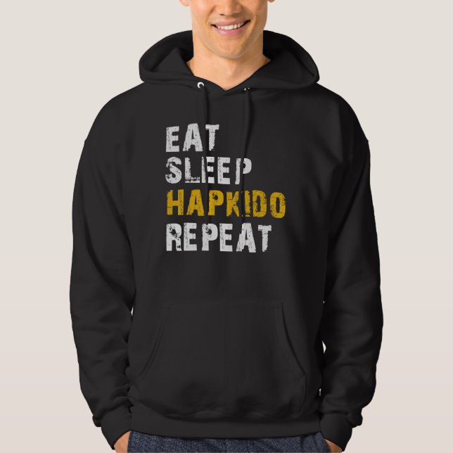 Sleep hapkido wiederholen hoodie (Vorderseite)