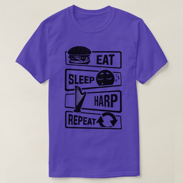 Sleep Harp Repeat Harp String Instrument (1) T-Shirt (Design vorne)