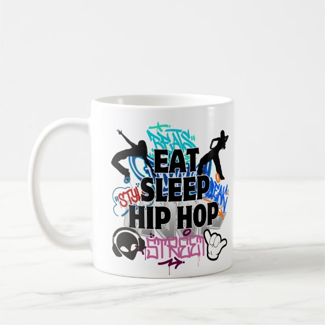 Sleep Hiphop.w essen Kaffeetasse (Links)