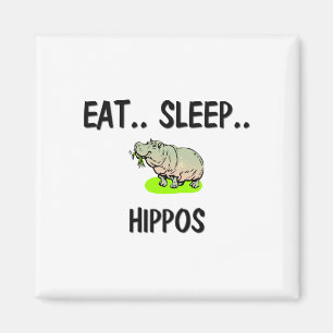 Sleep HIPPOS essen Magnet