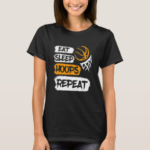Sleep Hoops Vintages Basketball Sprichwort & Baske T-Shirt
