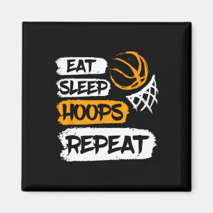 Sleep Hoops Vintages Basketball-Sprichwort wiederh Magnet
