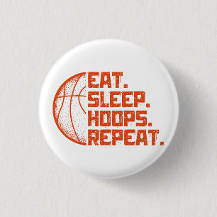 Sleep Hoops wiederholen Basketball Funny Quotes es Button