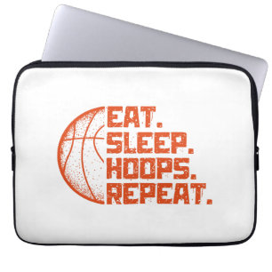 Sleep Hoops wiederholen Basketball Funny Quotes es Laptopschutzhülle