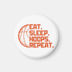 Sleep Hoops wiederholen Basketball Funny Quotes es Magnet