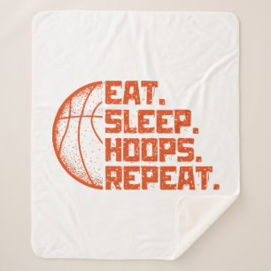 Sleep Hoops wiederholen Basketball Funny Quotes es Sherpadecke