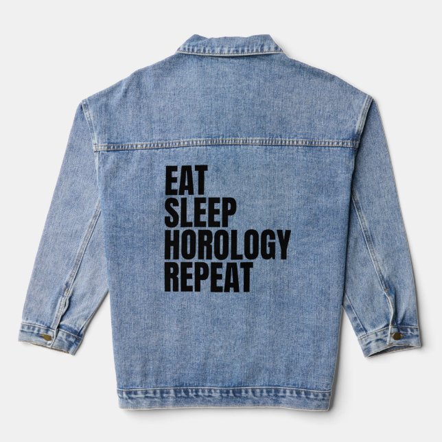 Sleep Horology wiederholen Jeansjacke (Rückseite)