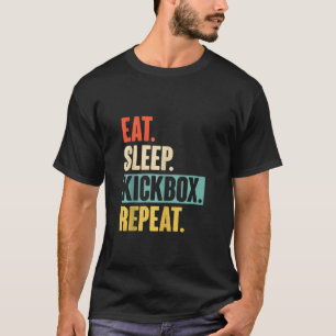 Sleep Kickbox Vintage Kickboxen im Retro wiederhol T-Shirt