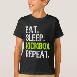 Sleep Kickbox Wiederholen Kickboxing Kick Boxing F T-Shirt