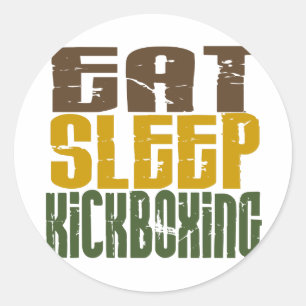Sleep Kickboxing 1 Runder Aufkleber