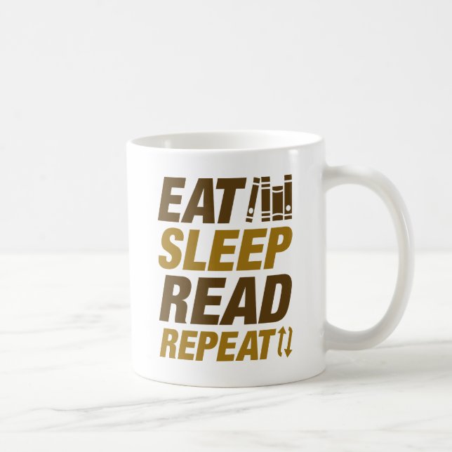 Sleep lesen Wiederholung essen Kaffeetasse (Rechts)