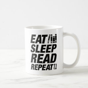 Sleep lesen Wiederholung essen Kaffeetasse