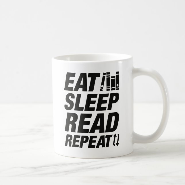 Sleep lesen Wiederholung essen Kaffeetasse (Rechts)